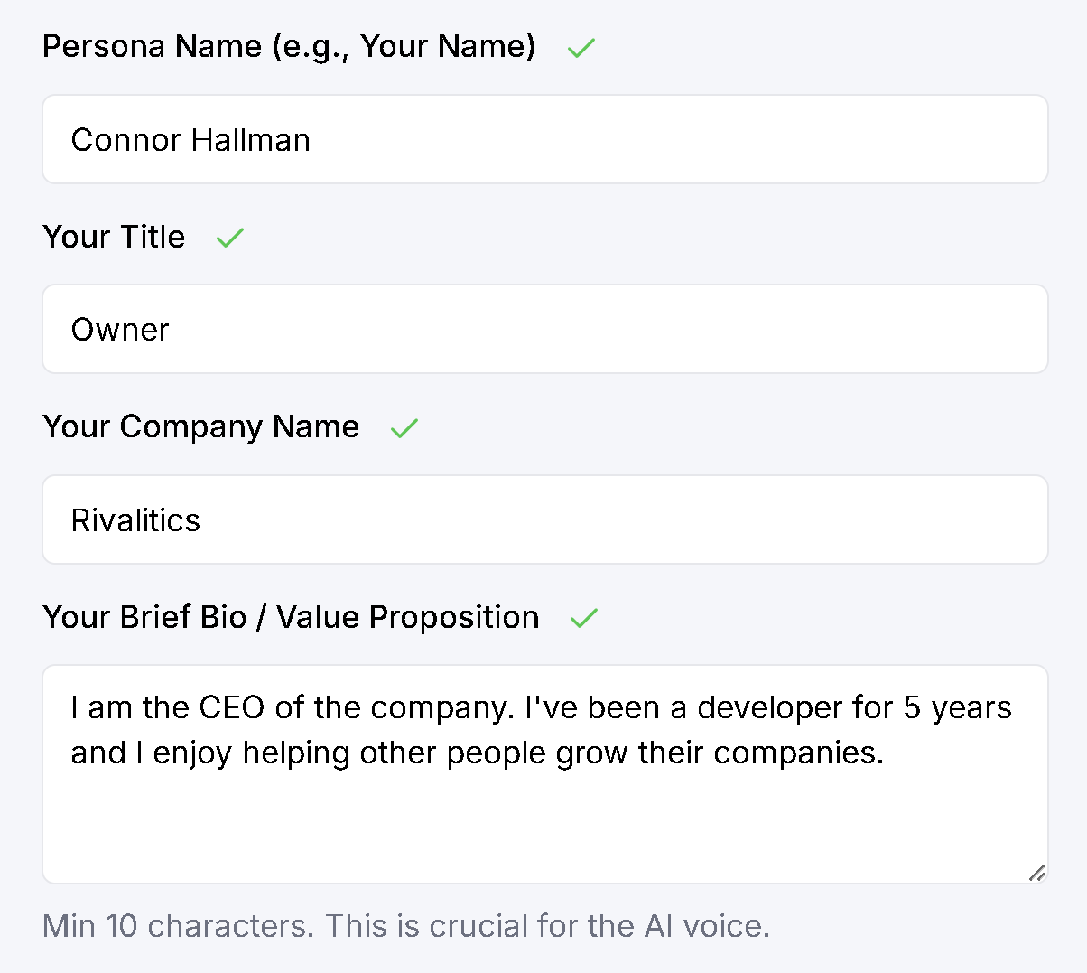 Defining persona